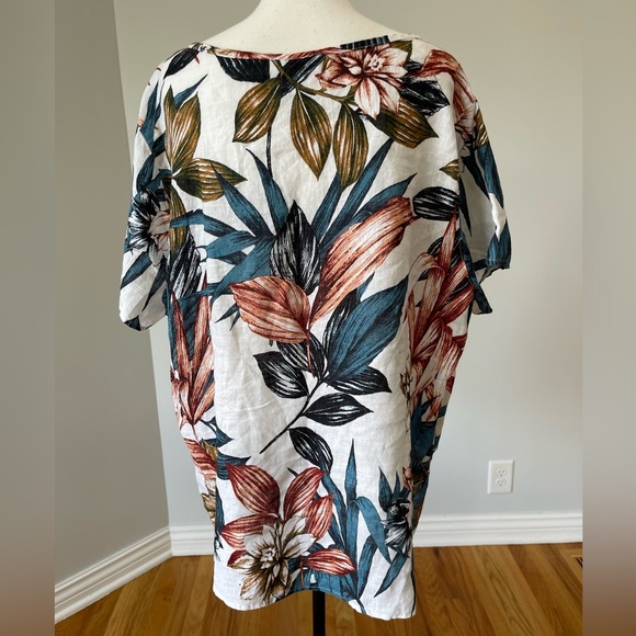 C & C California 100% LInen plus size 3X tropical resort vacation breathable - Picture 4 of 13
